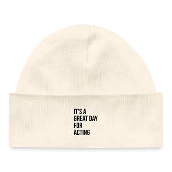 Acting - Baby Organic Beanie - white - Front
