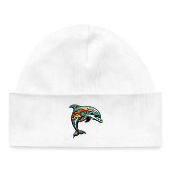 Dauphin - Bonnet bébé bio - blanc - Devant