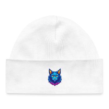 Maine Coon Chat Race Dessin Animé Kawaii Animal Pet - Bonnet bébé bio - blanc - Devant
