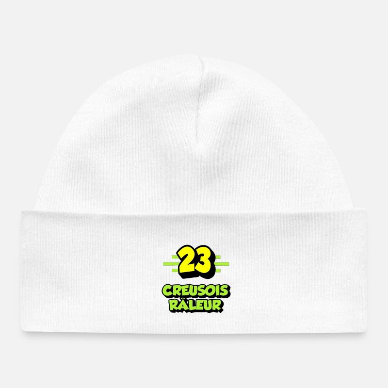 Creusois râleur - Bonnet bébé bio - blanc