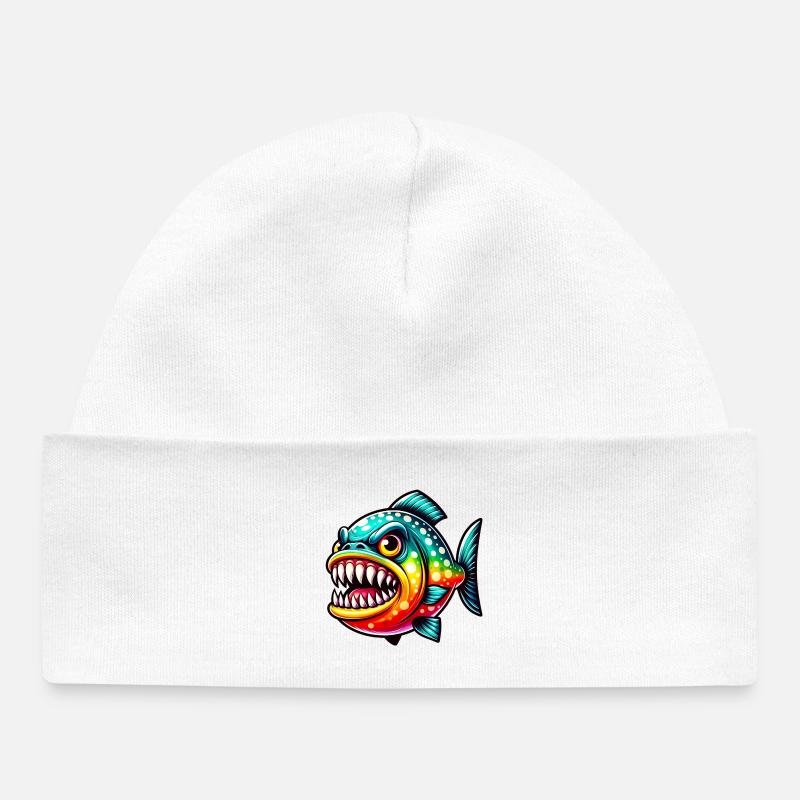 Piranha - Bonnet bébé bio - blanc