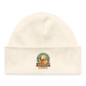 Sushi Golden Retriever Maki Gift - Baby Organic Beanie - white - Front