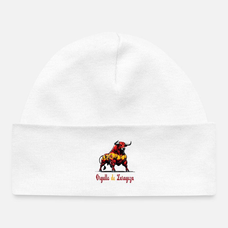 Design du drapeau Pride Zaragoza - Bonnet bébé bio - blanc