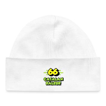 Catalan râleur - Bonnet bébé bio - blanc - Devant