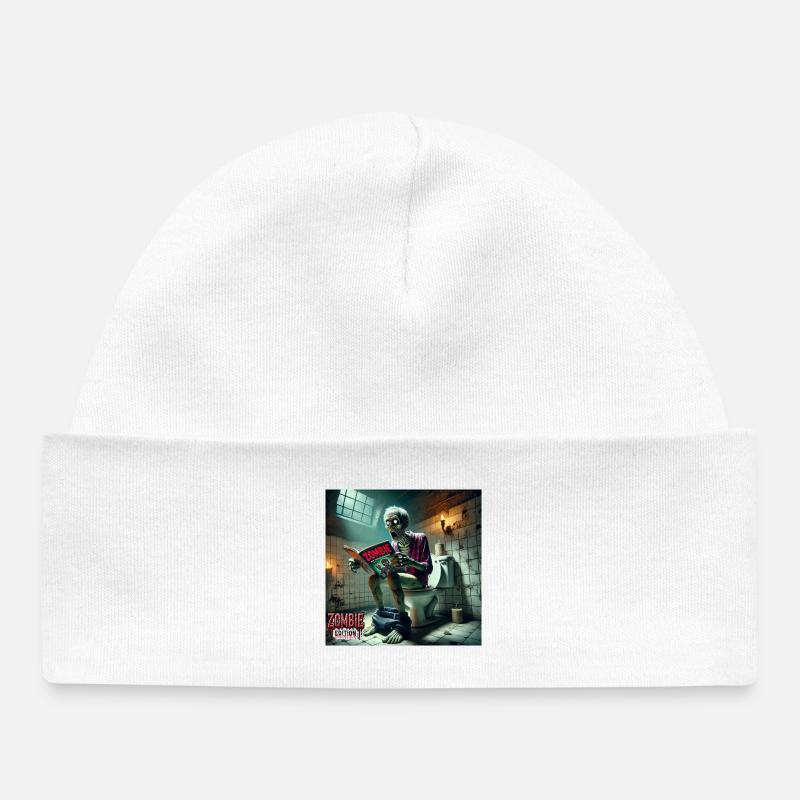 Zombie Loo - Baby Organic Beanie - white