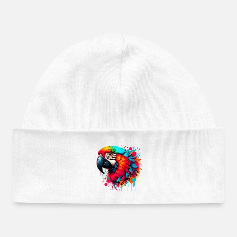 Perroquet - Bonnet bébé bio - blanc