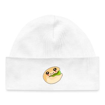KAWAII PISTACHIO - Baby Organic Beanie - white - Front