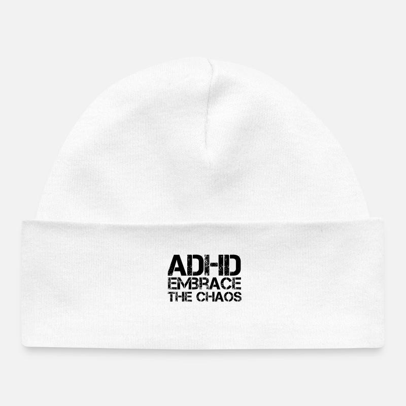 ADHD - Baby Organic Beanie - white