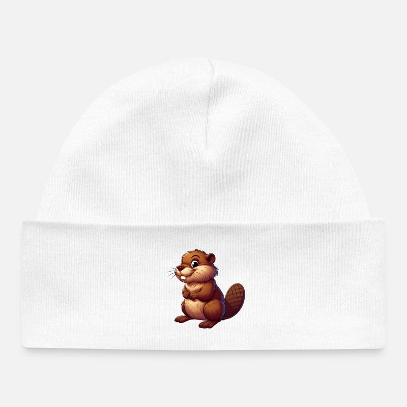 Castor - Bonnet bébé bio - blanc