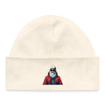 Père Noël urbain - Bonnet bébé bio - blanc - Devant