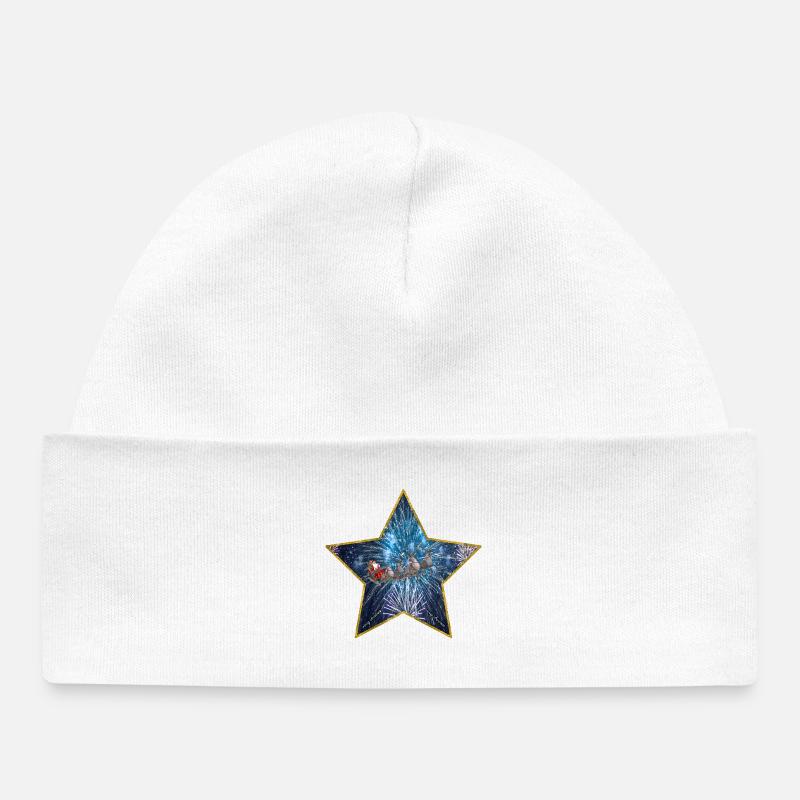Joyeux Noël Version 3 - Bonnet bébé bio - blanc