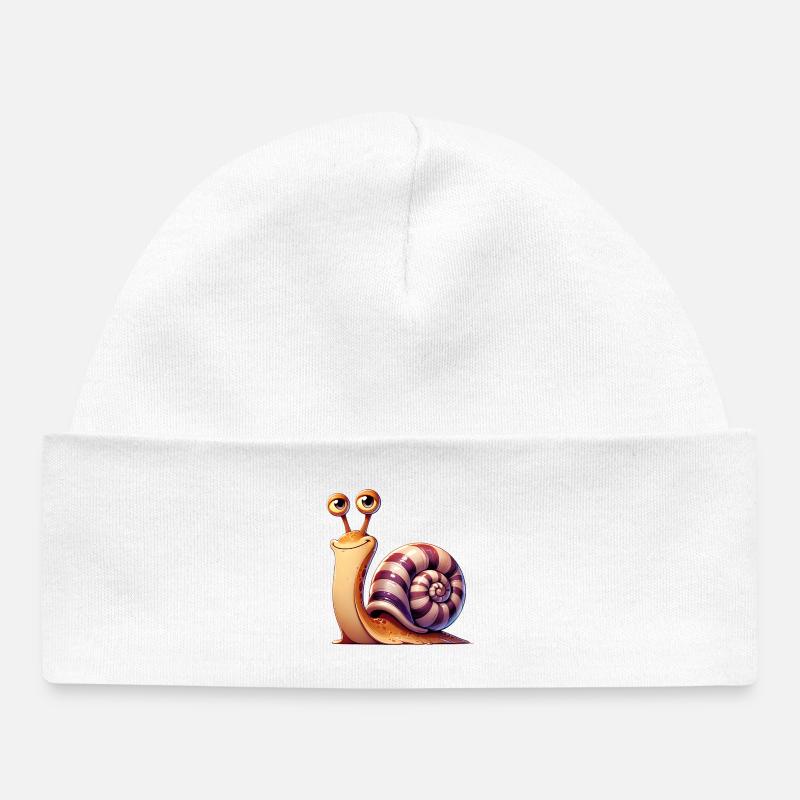 Escargot - Bonnet bébé bio - blanc