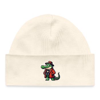 Crocodile Russian in Russian Russian Crocodiles - Baby Organic Beanie - white - Front