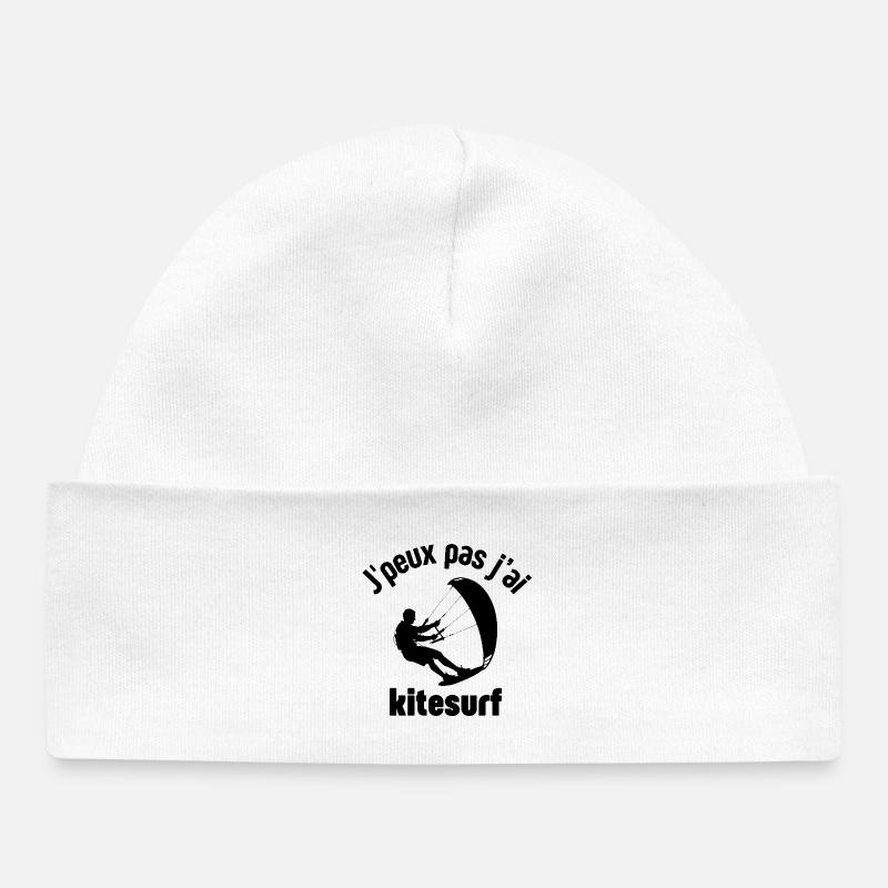Kitesurf, kiteboarding, fan de kitesurf - Bonnet bébé bio - blanc