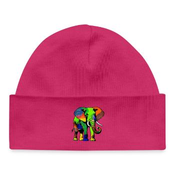 Éléphant - Bonnet bébé bio - blanc - Devant