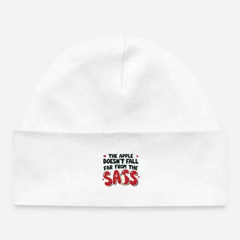 The Apple Doesn’t Fall Far from the Sass - Baby Organic Mütze - Weiß