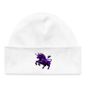 Bull - Baby Organic Beanie - white - Front