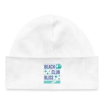 Beach Club Bliss – Summer & Party Vibes - Baby Organic Beanie - white - Front