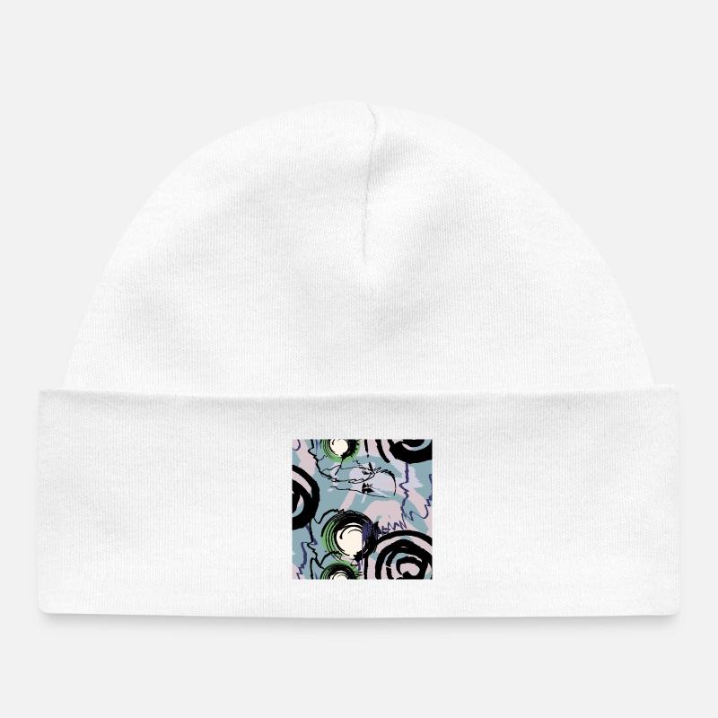 Formes dessinées à la main - Bonnet bébé bio - blanc