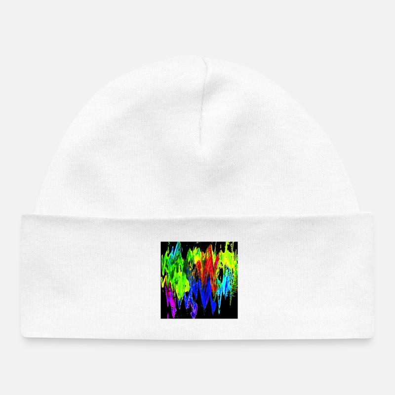 Montagnes colorées - Bonnet bébé bio - blanc