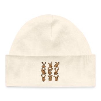 Osterhasen - Baby Organic Mütze - Weiß - Vorne