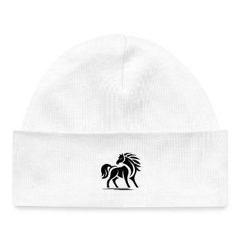 Horses Tribal - Baby Organic Beanie - white - Front