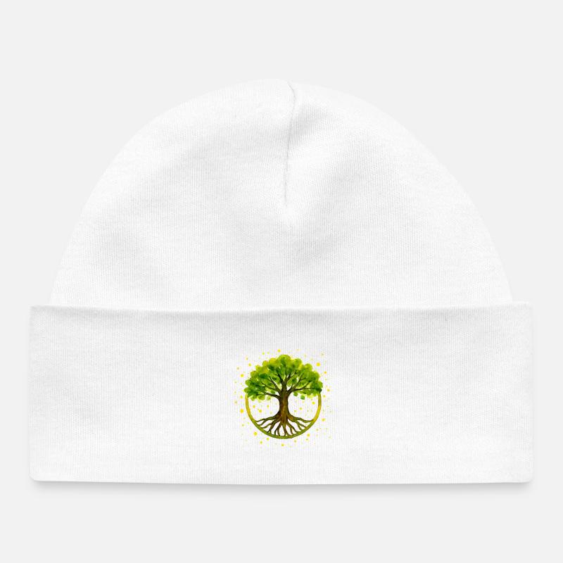Arbre - Bonnet bébé bio - blanc
