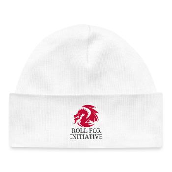 Roll For Initiative – Feuerdrache - Baby Organic Mütze - Weiß - Vorne