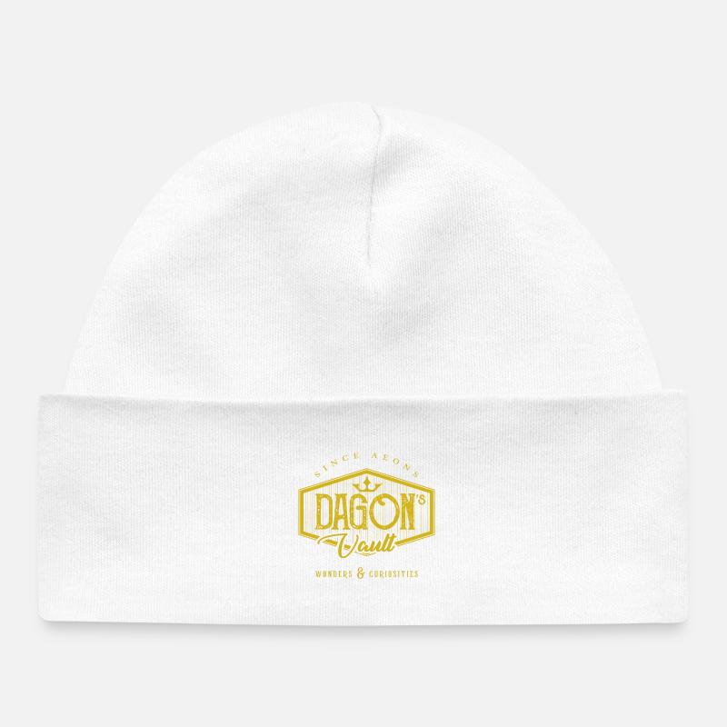 DAGON LOGO JAUNE - Bonnet bébé bio - blanc
