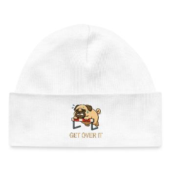 Pug Hurdle Hurdle Hurdler Saying - Baby Organic Beanie - white - Front