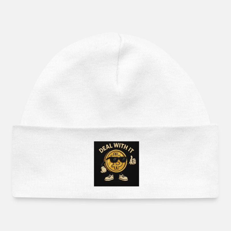 Le bitcoin - Bonnet bébé bio - blanc