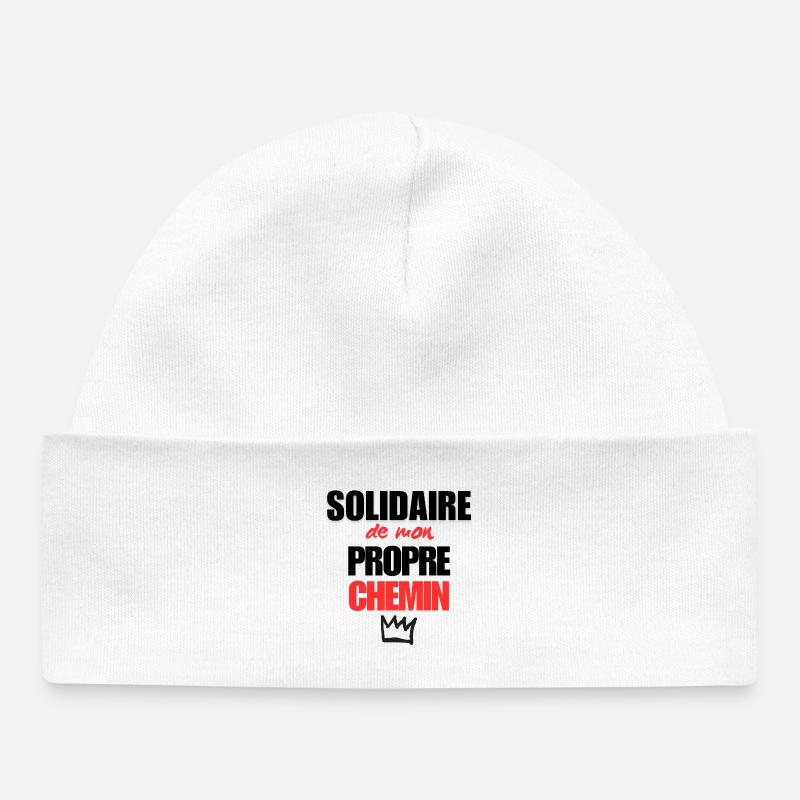 Mon propre chemin - Bonnet bébé bio - blanc