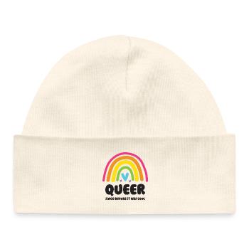 LGBT Pride Month - Queer. Schon vorher war es cool - Baby Organic Mütze - Weiß - Vorne