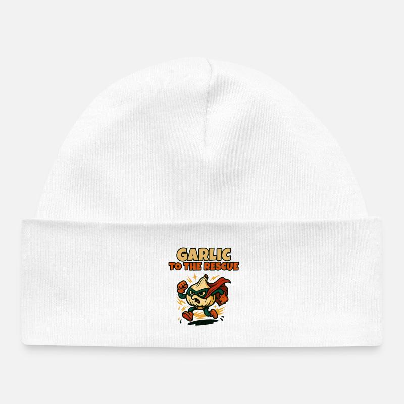 L’ail à la rescousse - Bonnet bébé bio - blanc