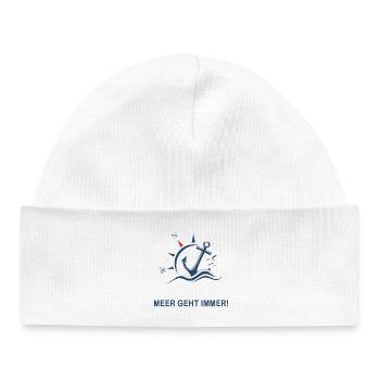 La mer fonctionne toujours - Bonnet bébé bio - blanc - Devant