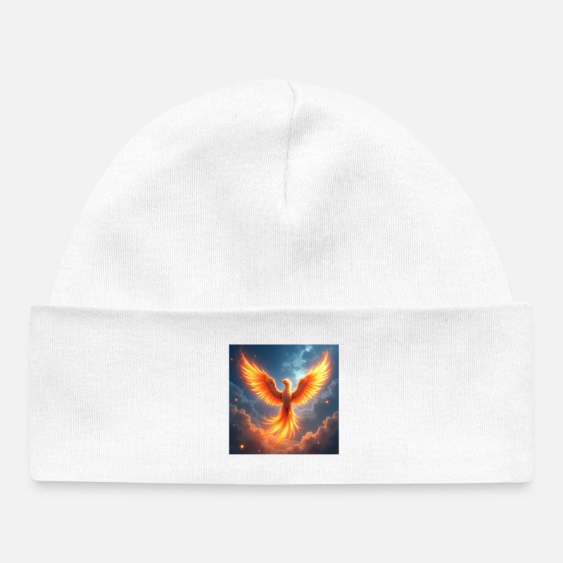 Animal Totem Phœnix - Bonnet bébé bio - blanc