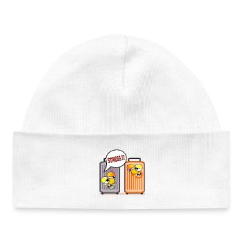 HOLIDAY STRESS HOLIDAY SUITCASE - Baby Organic Beanie - white - Front