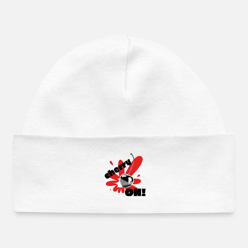 Cerise sur le gâteau ! - Bonnet bébé bio - blanc