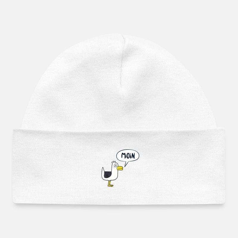 HELLO - Baby Organic Beanie - white