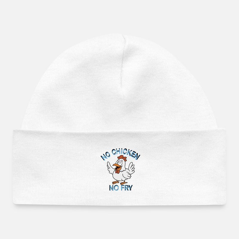 Poule humoristique - Bonnet bébé bio - blanc