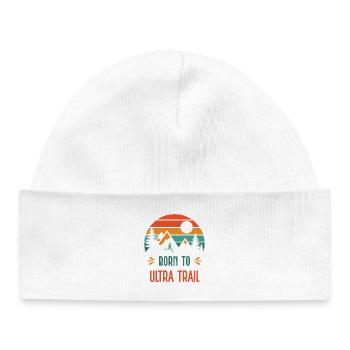 Né pour l’Ultra Trail - Bonnet bébé bio - blanc - Devant