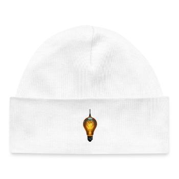 Ampoule et circuit - Bonnet bébé bio - blanc - Devant