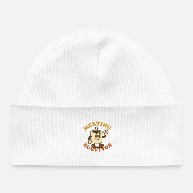 Rencontre avec Survivor - Bonnet bébé bio - blanc