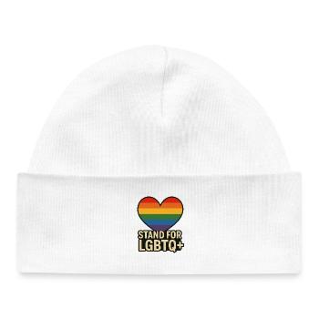 Pride Heart LGBT Support-Design - Baby Organic Mütze - Weiß - Vorne