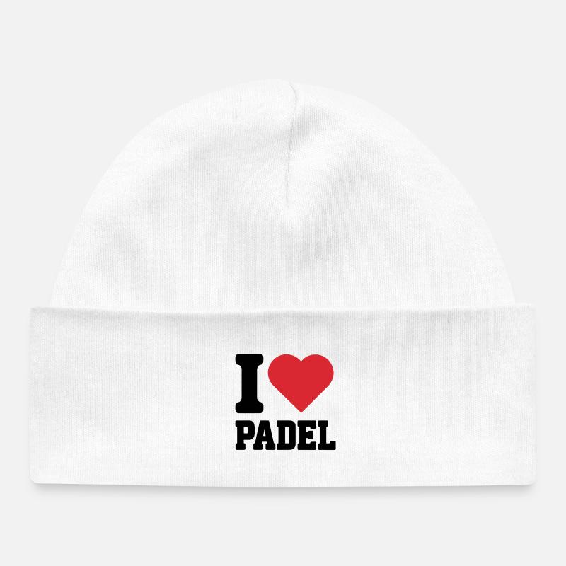 J’adore le padel - Bonnet bébé bio - blanc