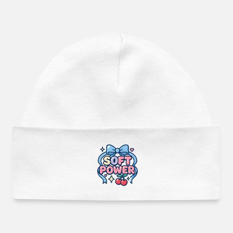 Soft Power – Boucle Kawaii - Bonnet bébé bio - blanc