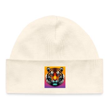 tiger - Baby Organic Beanie - white - Front