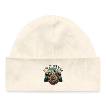 King of the wild - Baby Organic Beanie - white - Front