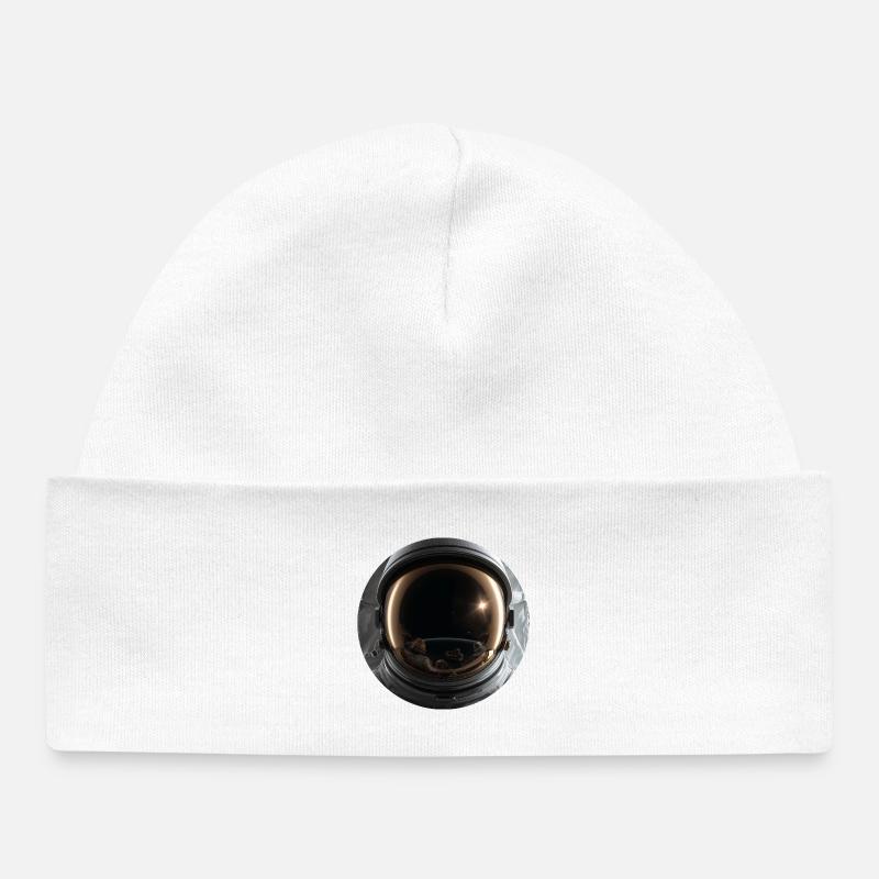 Space Astronaut Design - Baby Organic Beanie - white