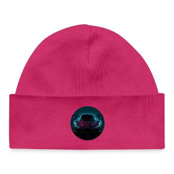 Neon Pole Light Sports Car T-Shirt - Baby Organic Beanie - white - Front
